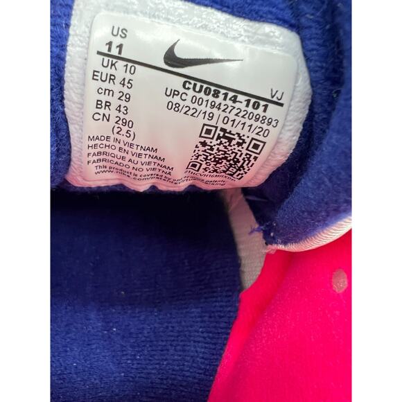 Nike Air Max 90 Flyease Shoes CU0814 101 Hyper Pink Deep Royal Blue Men Size 11 - Picture 3 of 12